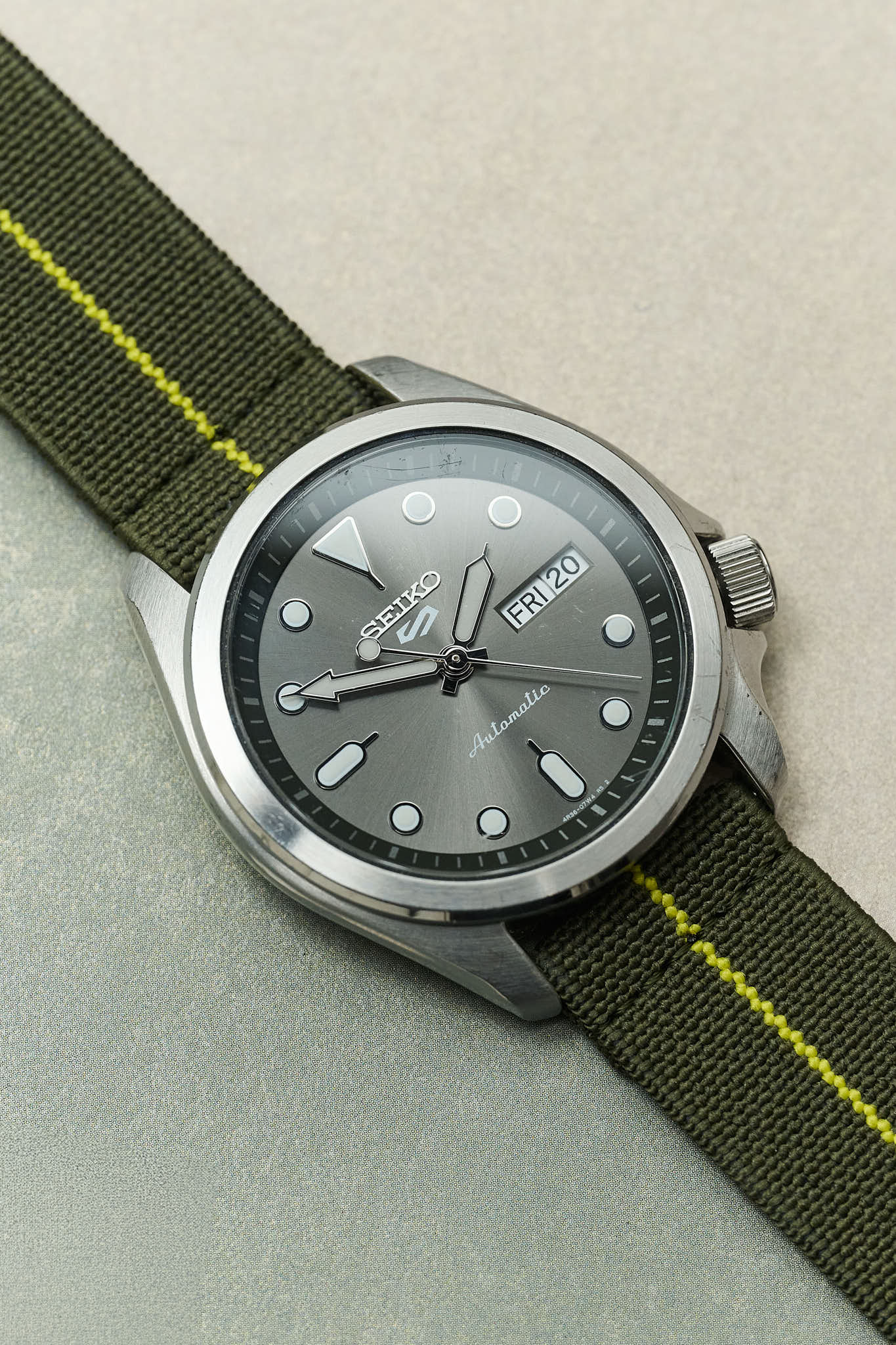 FieldFlex - Two Piece Nylon Strap, Olive & Yellow - The Strap Tailor