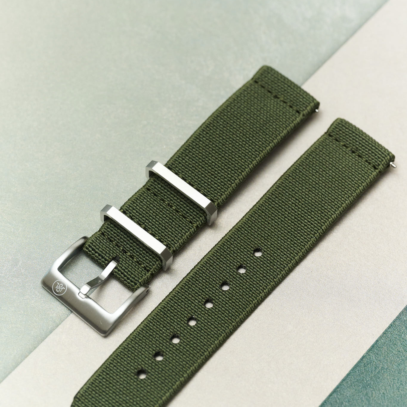 FieldFlex - Two Piece Nylon Strap, Army Green - The Strap Tailor