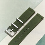 FieldFlex - Two Piece Nylon Strap, Army Green - The Strap Tailor