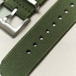 FieldFlex - Two Piece Nylon Strap, Army Green - The Strap Tailor