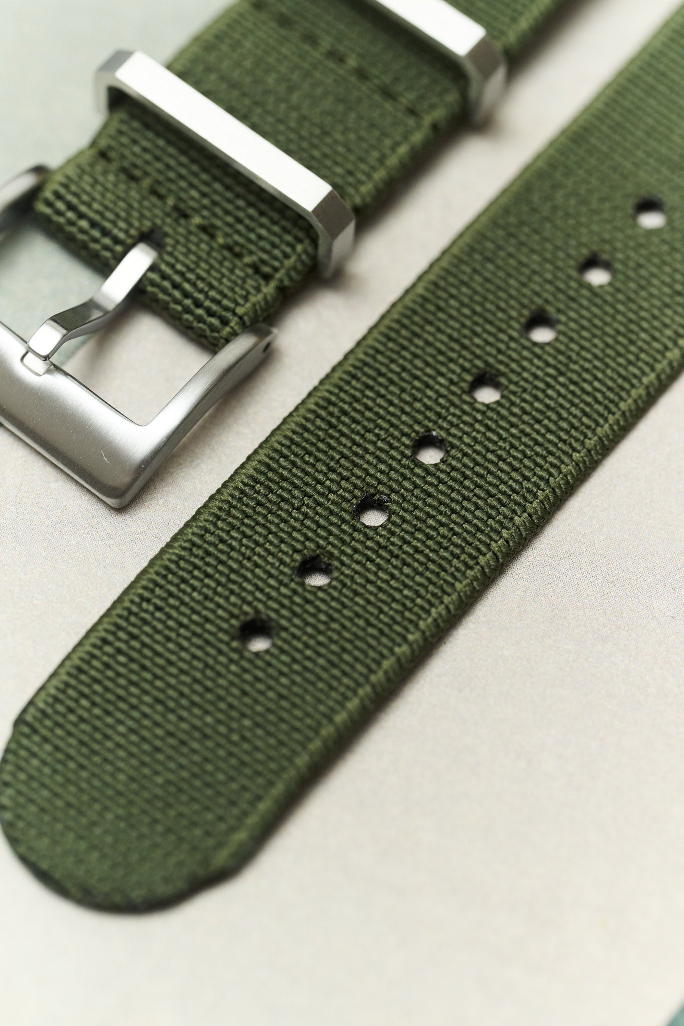 FieldFlex - Two Piece Nylon Strap, Army Green - The Strap Tailor