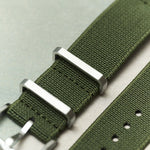 FieldFlex - Two Piece Nylon Strap, Army Green - The Strap Tailor