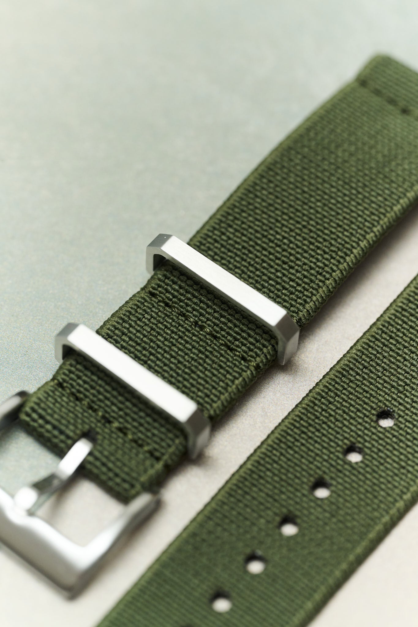 FieldFlex - Two Piece Nylon Strap, Army Green - The Strap Tailor