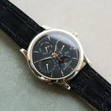 Embossed Crocodile Watch Strap - Black Slimline - RTW