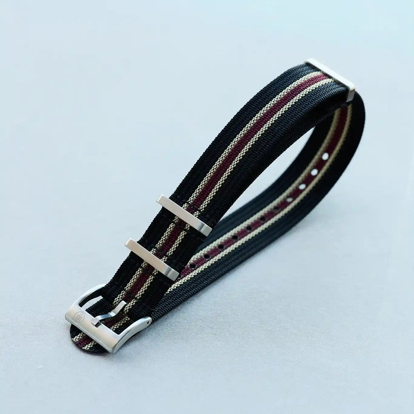 Premium Ribbed Fabric Watch Strap - Black, Khaki & Burgundy - The Strap Tailor