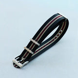 Premium Ribbed Fabric Watch Strap - Black, Khaki & Burgundy
