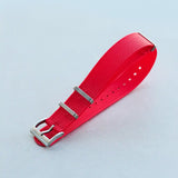 Premium Ribbed Fabric Watch Strap - Rage Red
