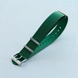Premium Ribbed Fabric Watch Strap - British Racing Green