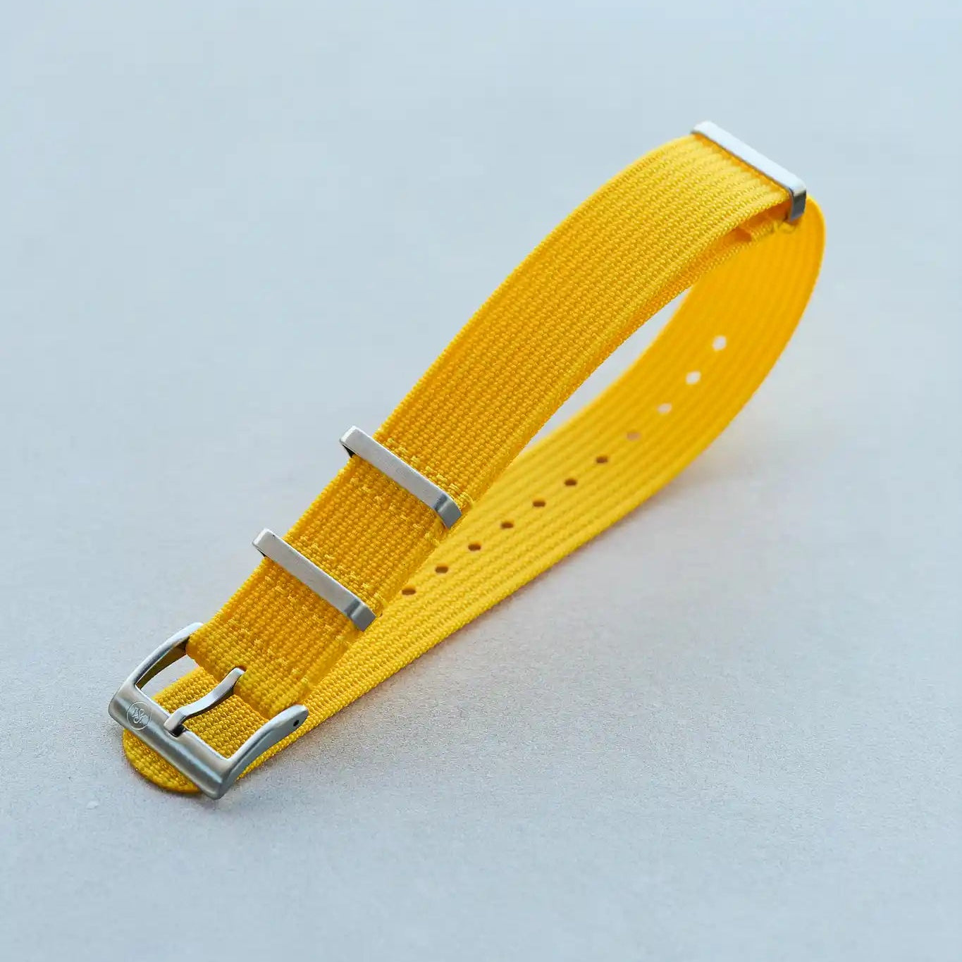 Premium Ribbed Fabric Watch Strap - Lemon Yellow - The Strap Tailor