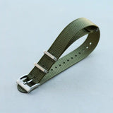 Premium Ribbed Fabric Watch Strap - Army Green