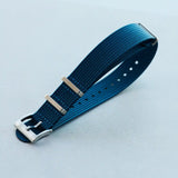 Premium Ribbed Fabric Watch Strap - Ocean Blue