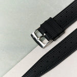 FKM Tropical Rubber Strap - Black - The Strap Tailor