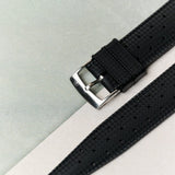 FKM Tropical Rubber Strap - Black - The Strap Tailor