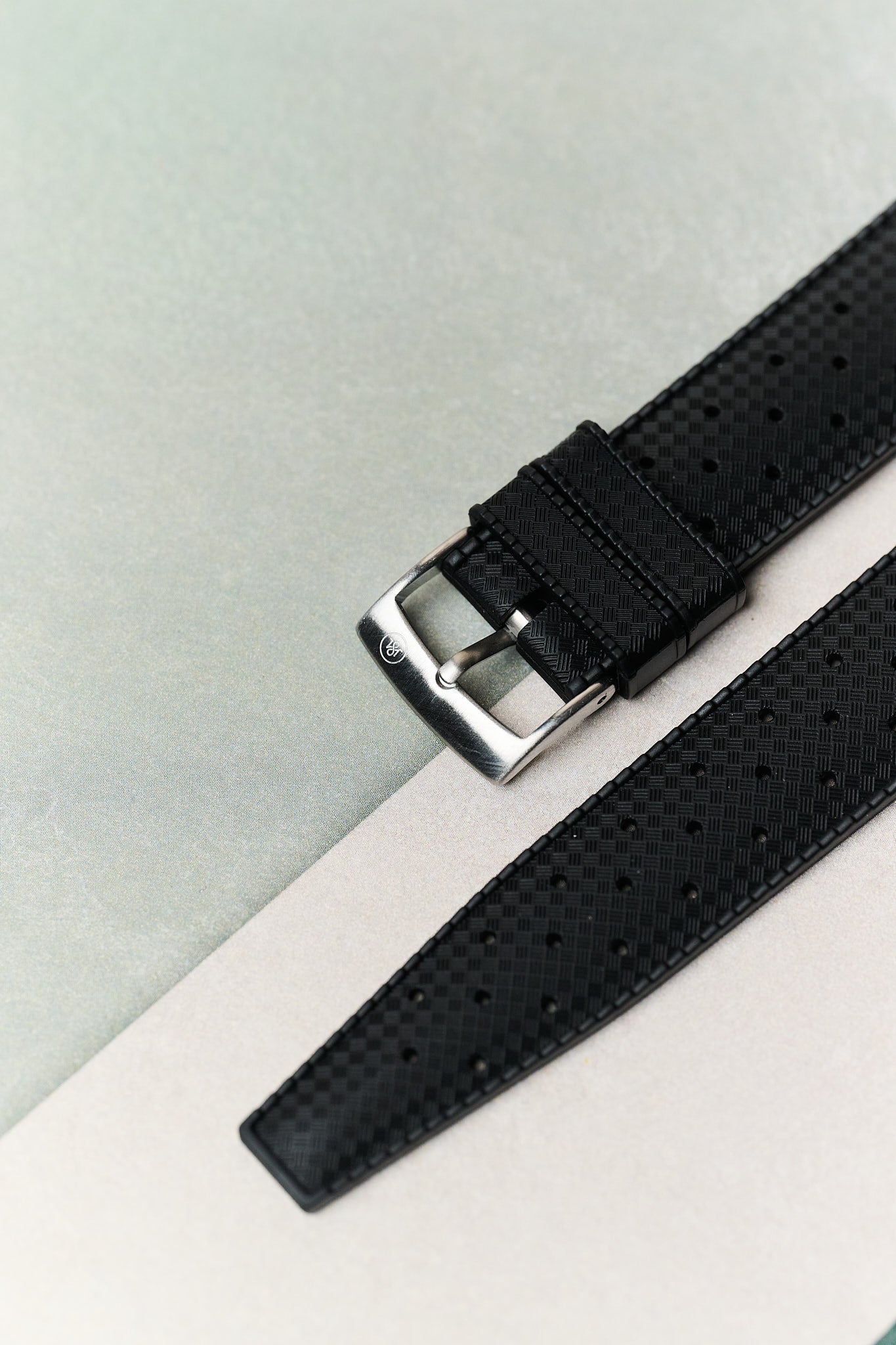 FKM Tropical Rubber Strap - Black - The Strap Tailor