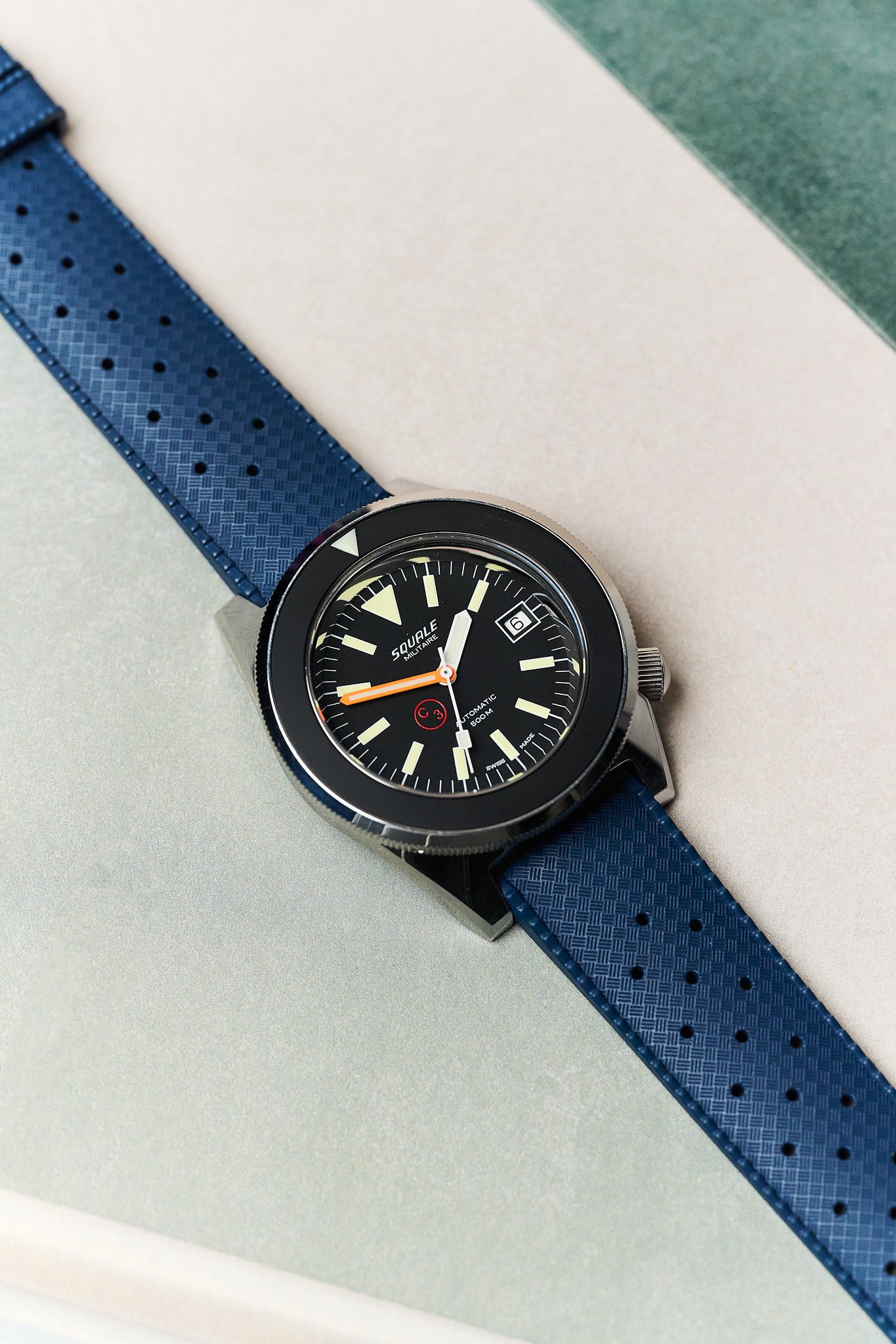 FKM Tropical Rubber Strap - Ocean Blue - The Strap Tailor