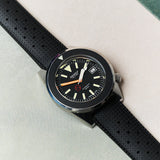 FKM Tropical Rubber Strap - Black - The Strap Tailor
