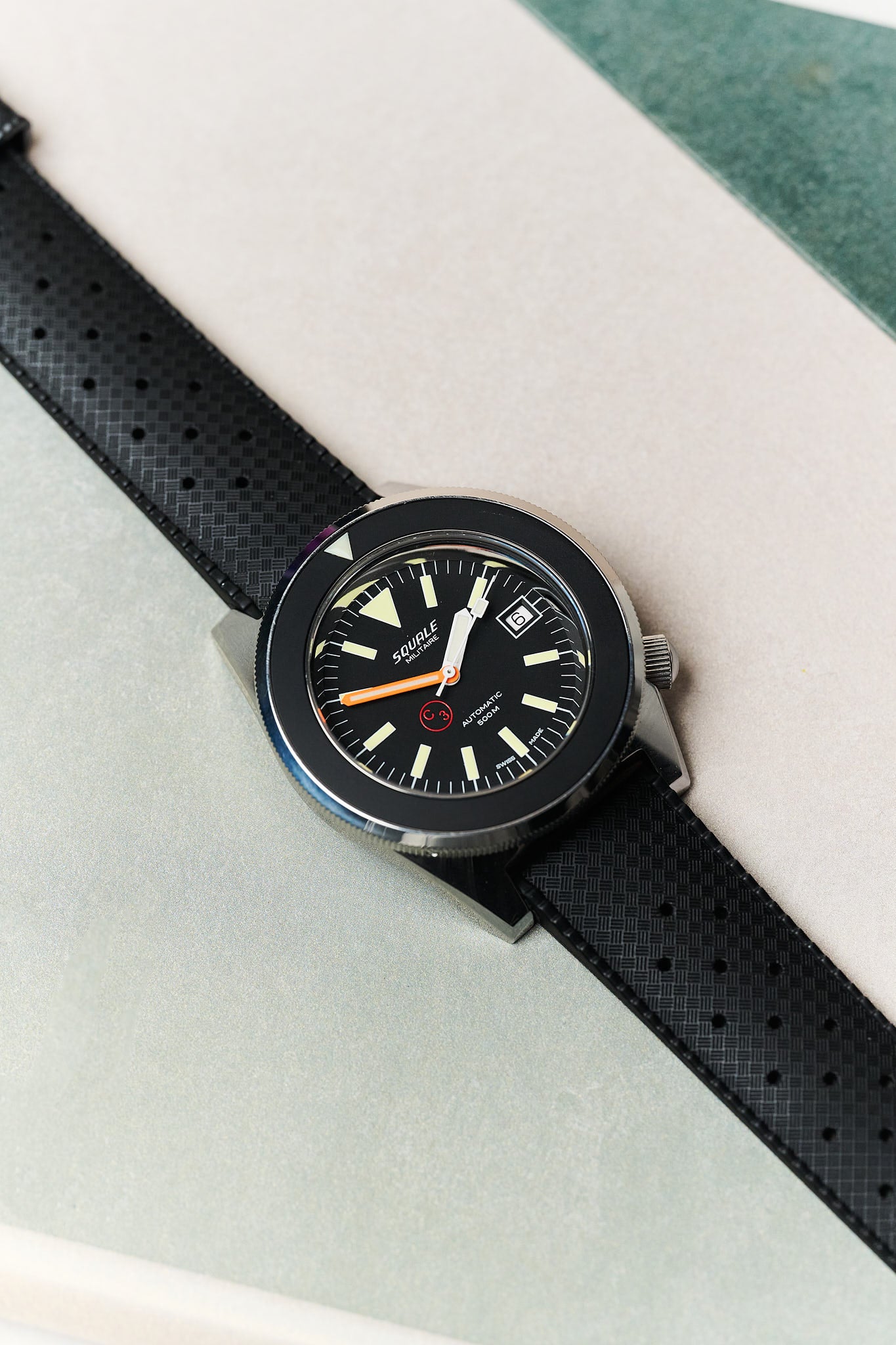 FKM Tropical Rubber Strap - Black - The Strap Tailor