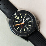 FKM Tropical Rubber Strap - Black - The Strap Tailor