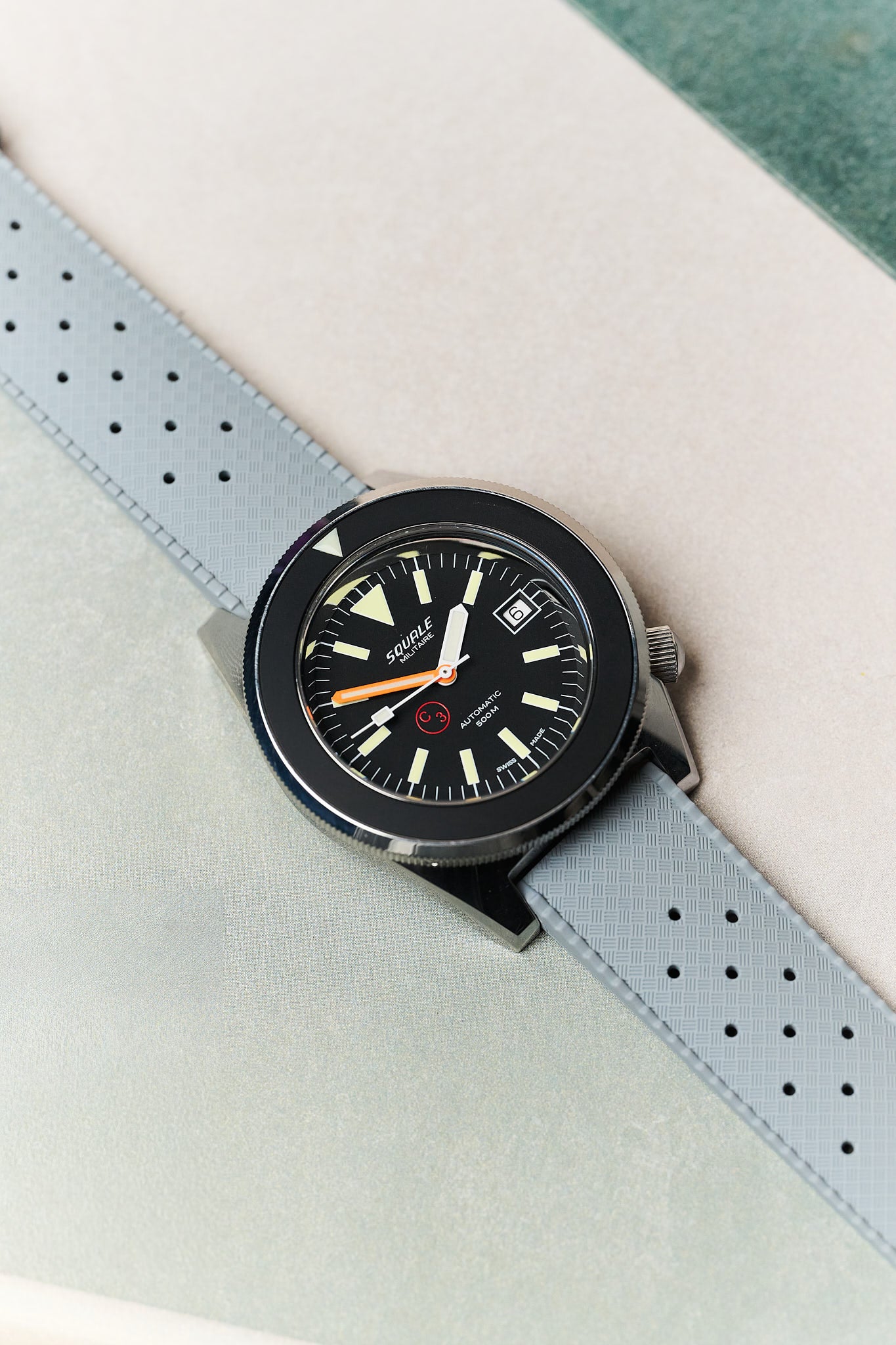 FKM Tropical Rubber Strap - Grey - The Strap Tailor