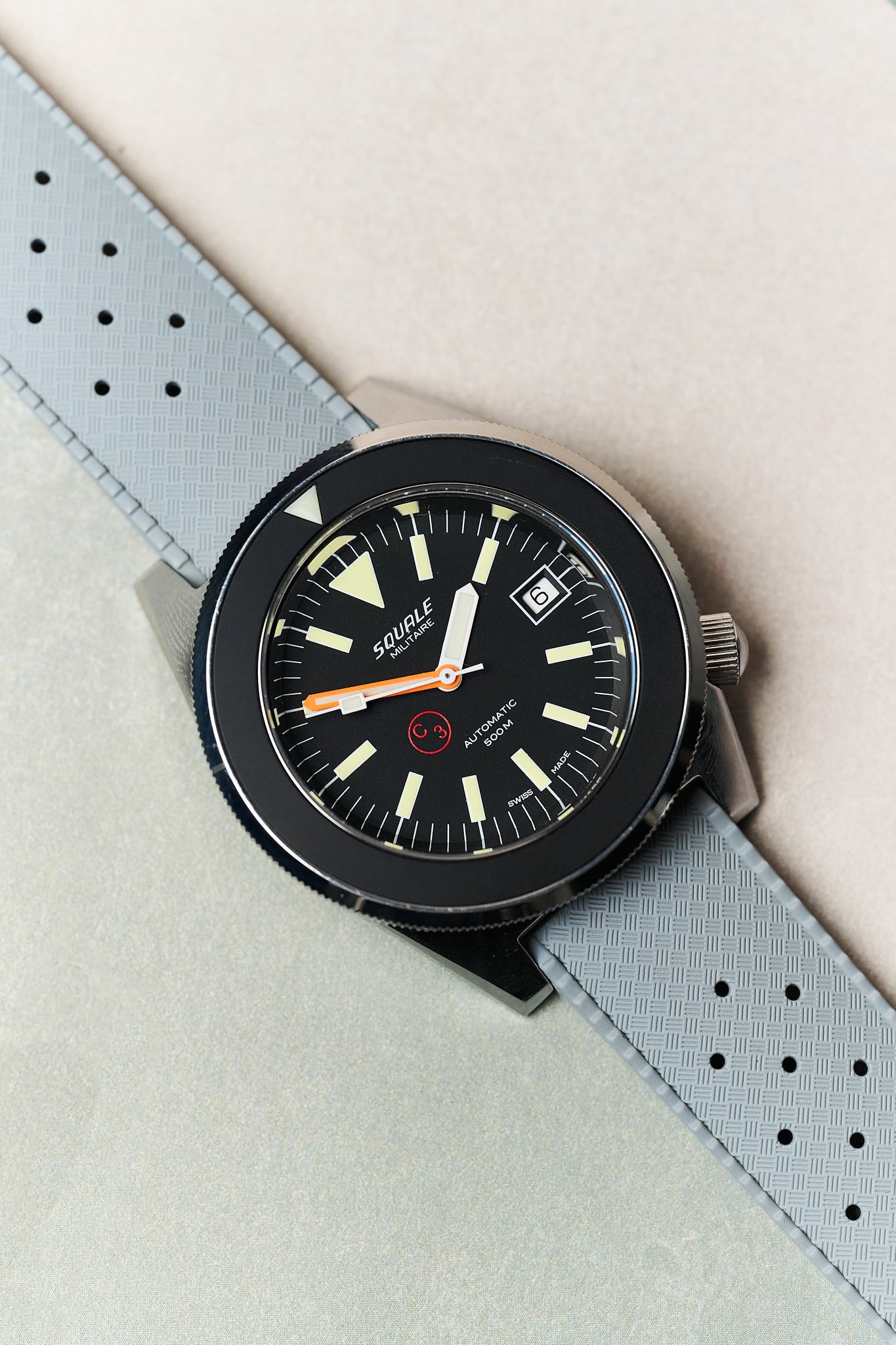 FKM Tropical Rubber Strap - Grey - The Strap Tailor