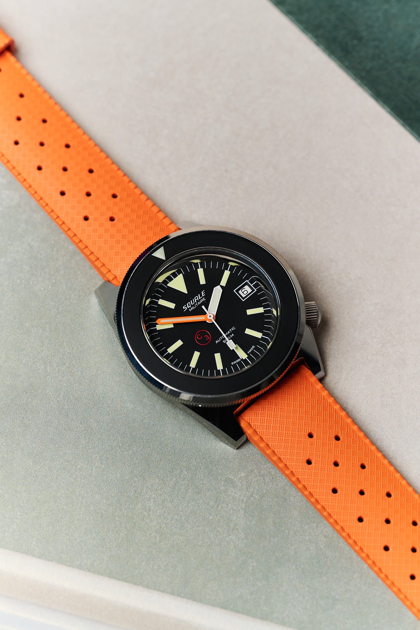 FKM Tropical Rubber Strap - Orange - The Strap Tailor