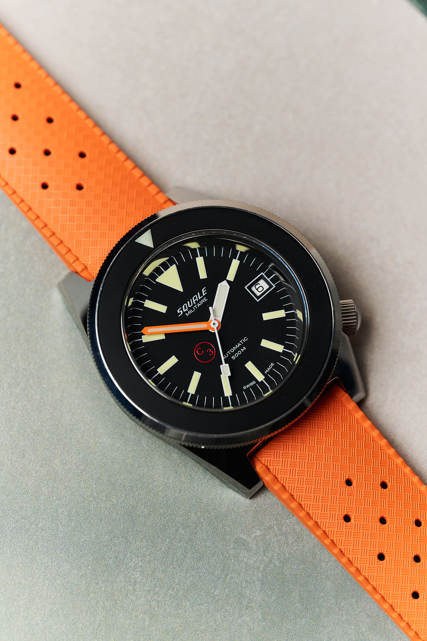 FKM Tropical Rubber Strap - Orange - The Strap Tailor
