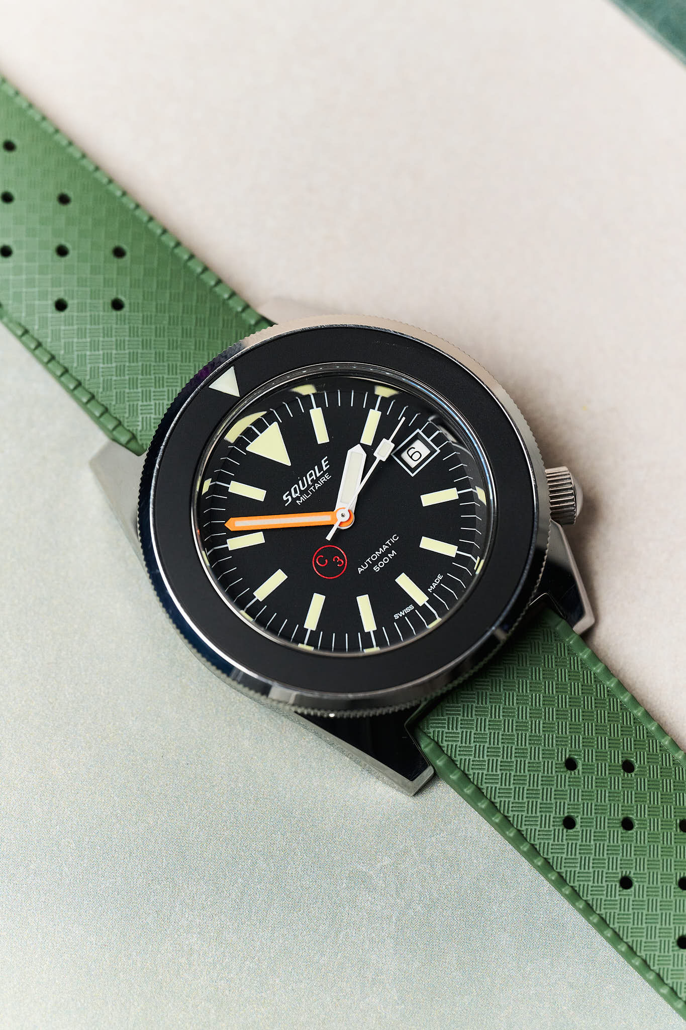 FKM Tropical Rubber Strap - Olive Green - The Strap Tailor