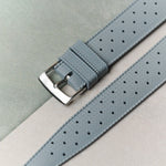 FKM Tropical Rubber Strap - Grey - The Strap Tailor