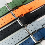 FKM Tropical Rubber Strap - Orange - The Strap Tailor