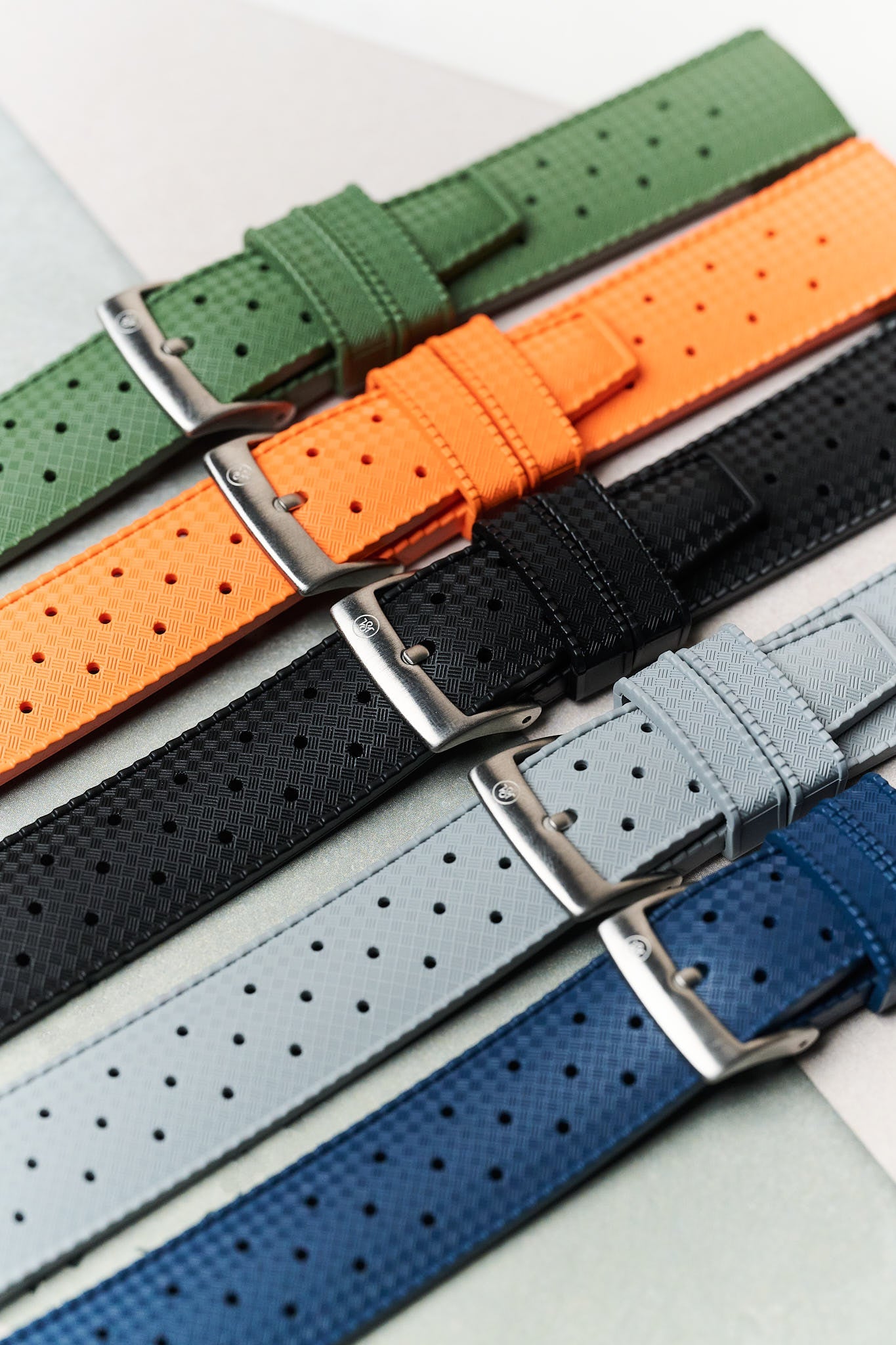 FKM Tropical Rubber Strap - Ocean Blue - The Strap Tailor