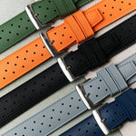 FKM Tropical Rubber Strap - Grey - The Strap Tailor