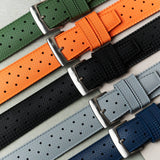 FKM Tropical Rubber Strap - Grey - The Strap Tailor