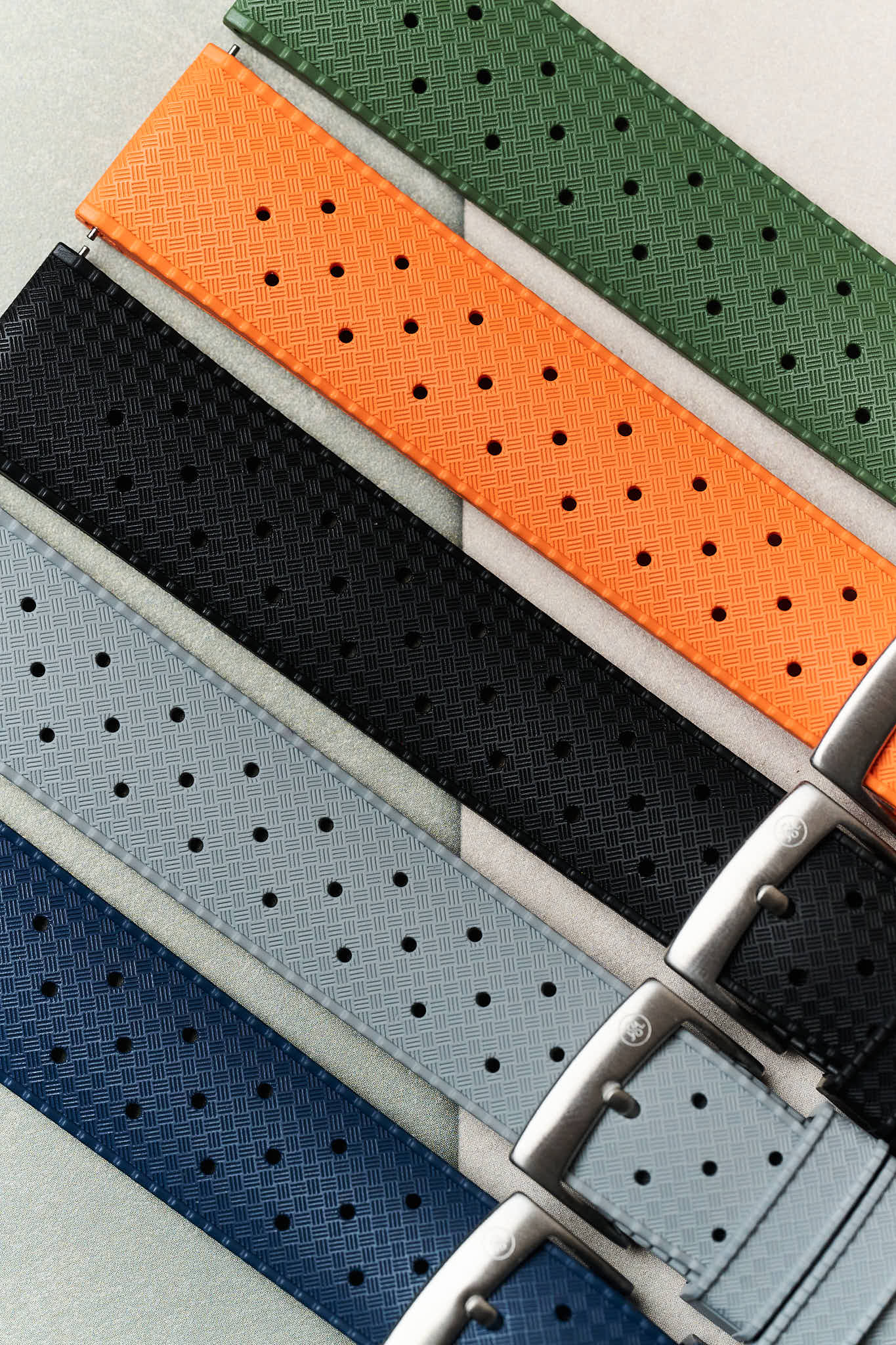 FKM Tropical Rubber Strap - Olive Green - The Strap Tailor