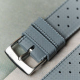 FKM Tropical Rubber Strap - Grey - The Strap Tailor