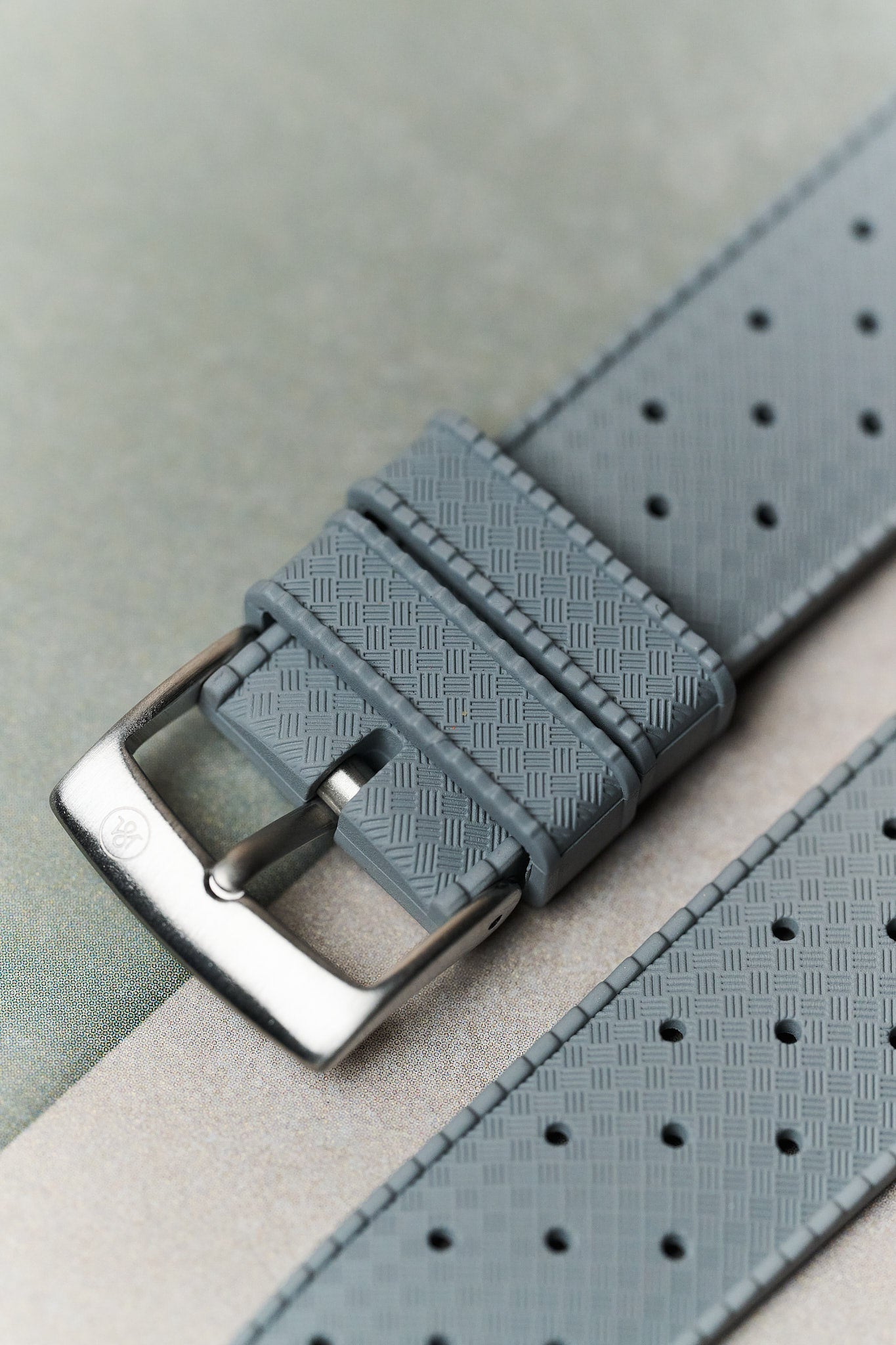 FKM Tropical Rubber Strap - Grey - The Strap Tailor