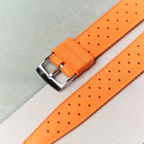 FKM Tropical Rubber Strap - Orange - The Strap Tailor