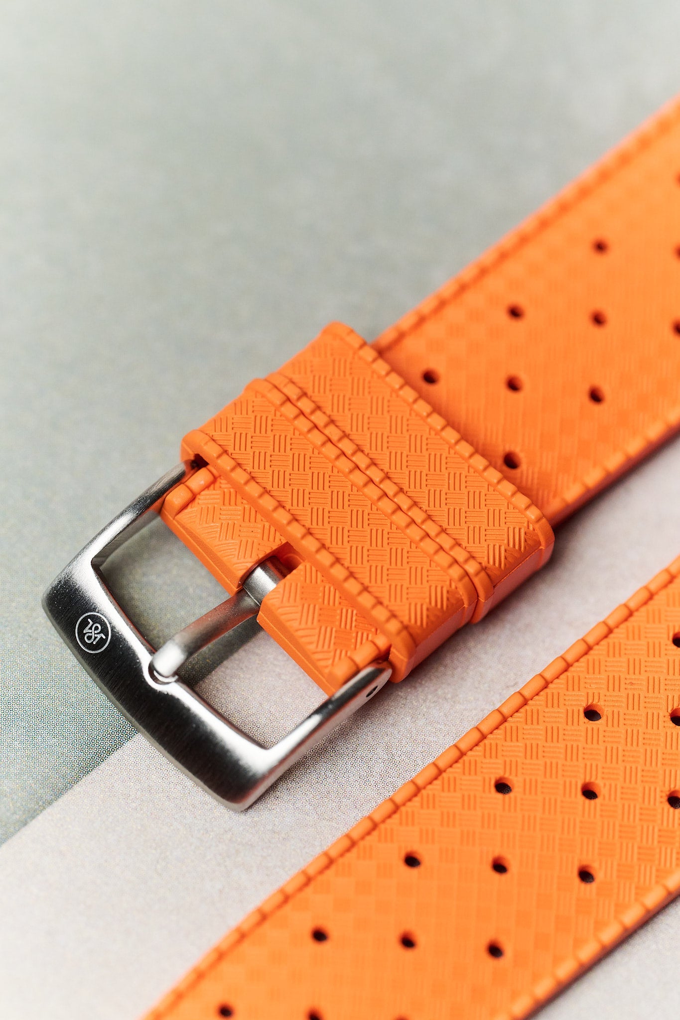 FKM Tropical Rubber Strap - Orange - The Strap Tailor