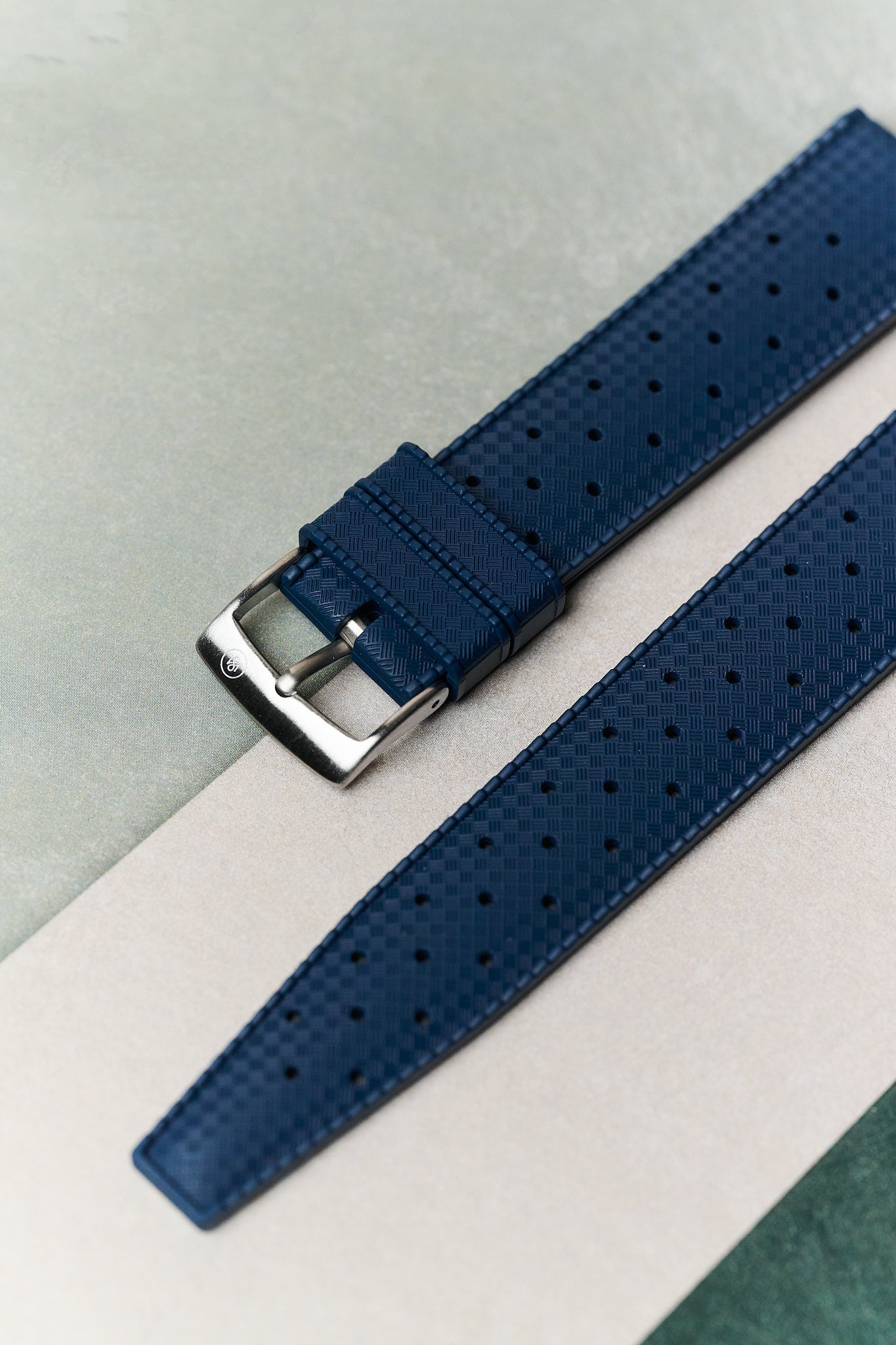 FKM Tropical Rubber Strap - Ocean Blue - The Strap Tailor