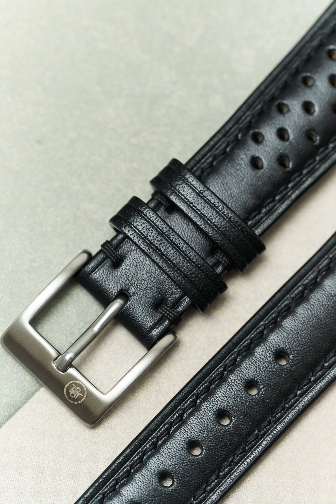 French Calfskin Rally Strap - Black - RTW - The Strap Tailor