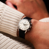 Vintage Style Pig Skin Watch Strap - Navy Slimline - RTW