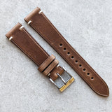Horween Chromexcel Strap Minimal Stitch - Natural Tan - RTW - The Strap Tailor