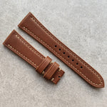French Calfskin Leather Watch Strap - Chestnut Brown - The Strap Tailor