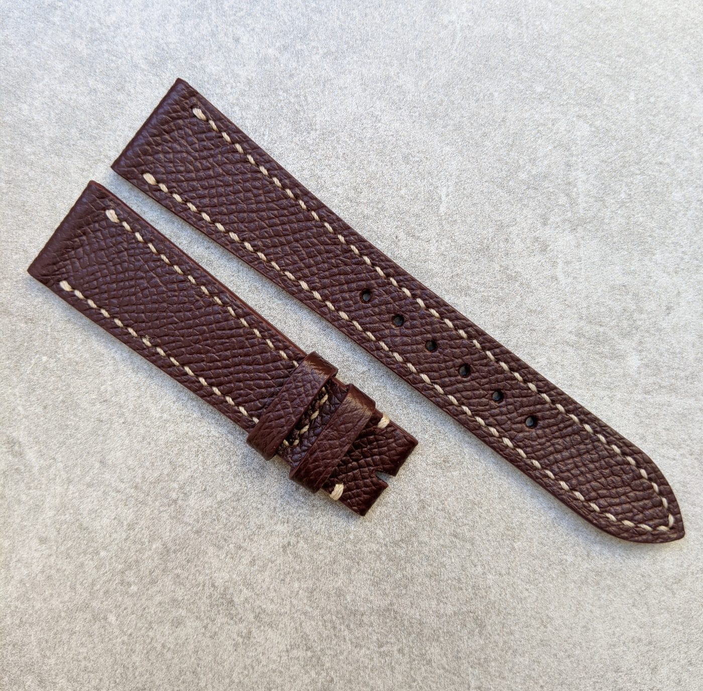 epsom calfskin red brown