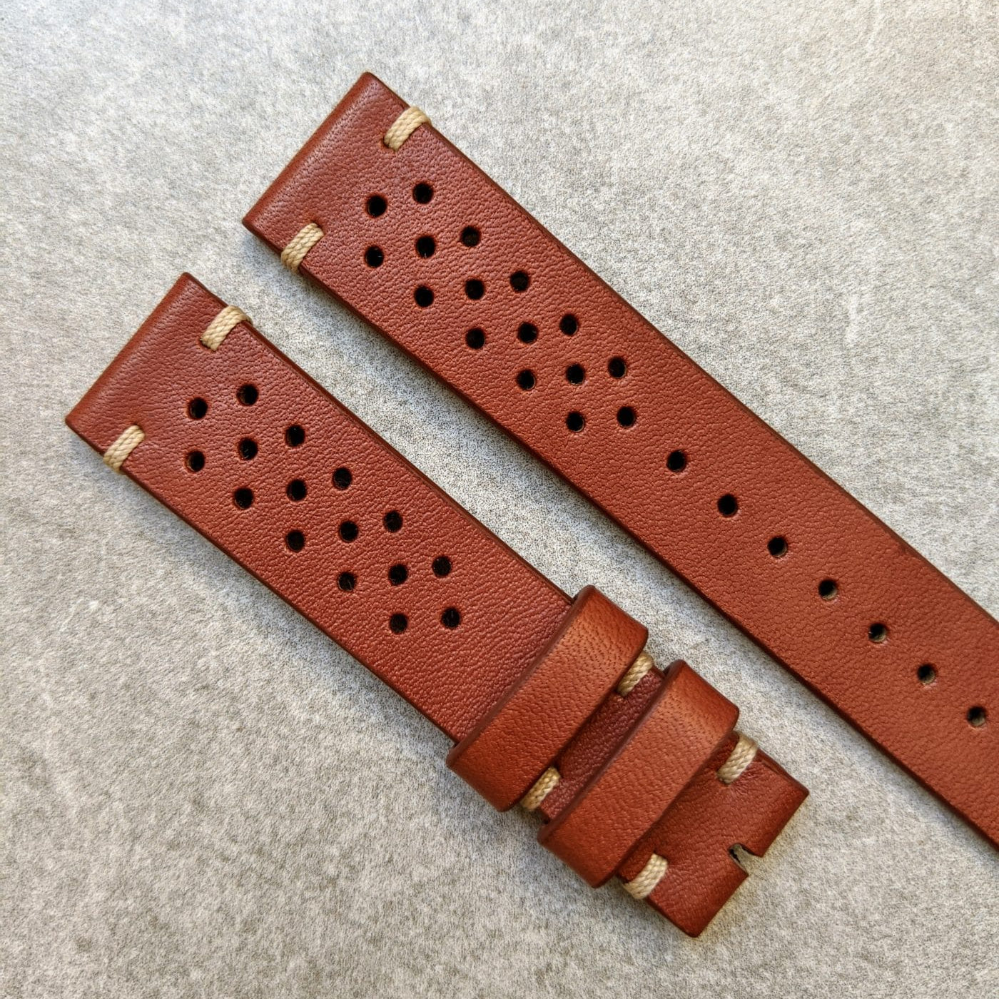 French Calfskin Rally Strap - Mahogany - The Strap Tailor