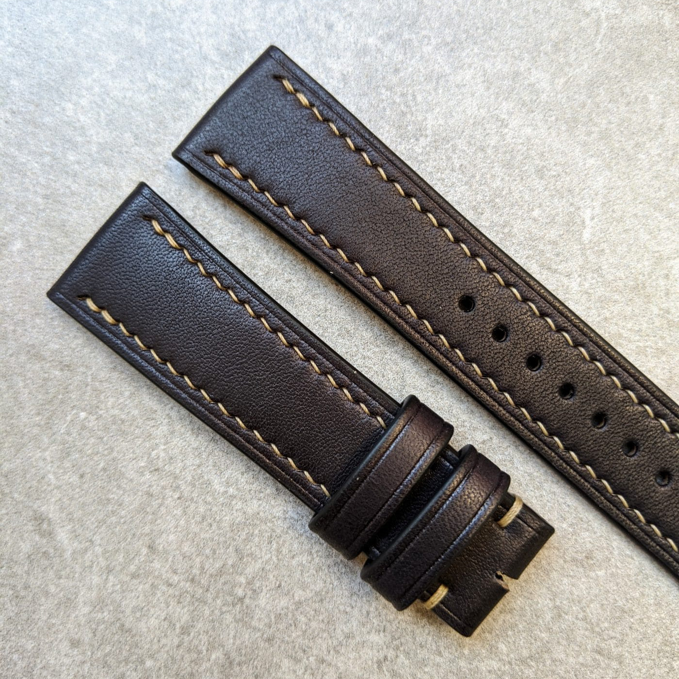 French Calfskin Watch Strap - Black - The Strap Tailor