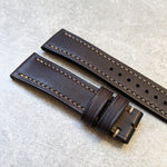French Calfskin Watch Strap - Black - The Strap Tailor