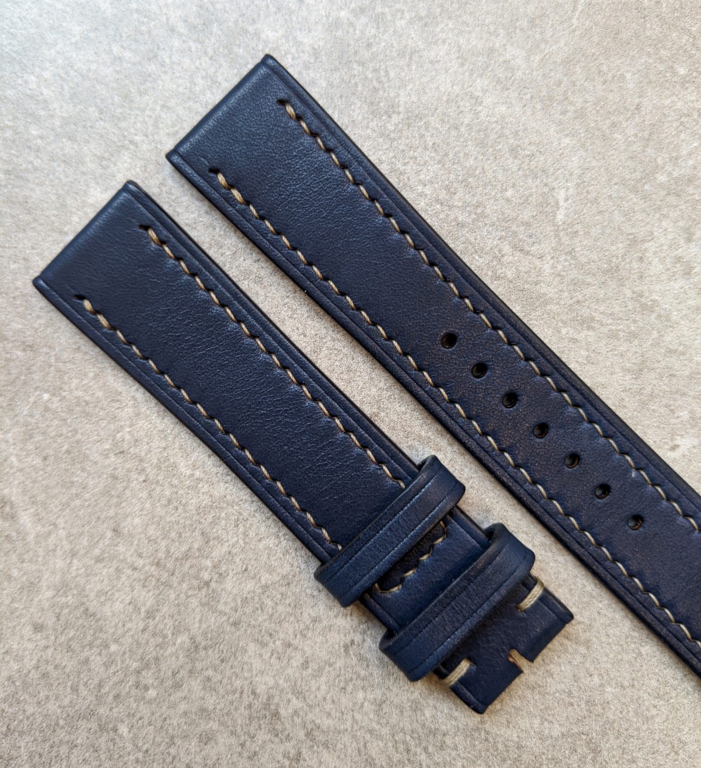 French Calfskin Watch Strap - Navy Blue - The Strap Tailor