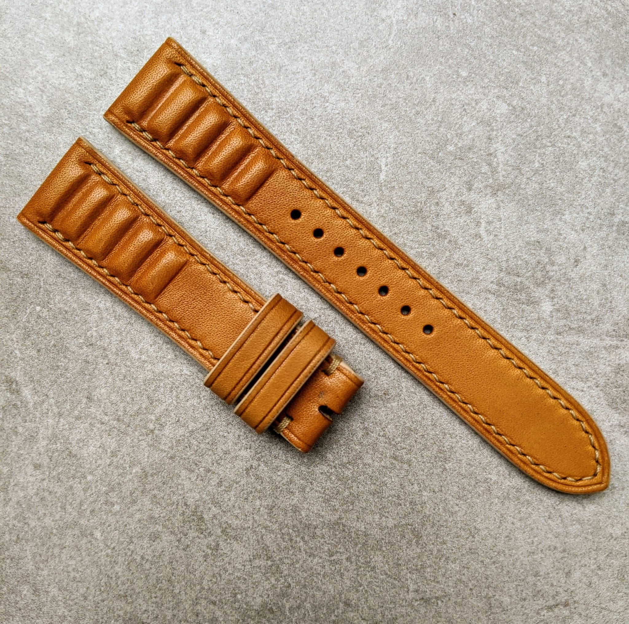 French Calfskin Strap Vintage Sport Honey Tan The Strap Tailor french-calfskin-strap-vintage-sport-honey-tan-the-strap-tailor