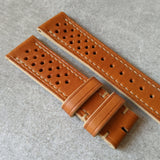 French Calfskin Rally Watch Strap - Tan - The Strap Tailor
