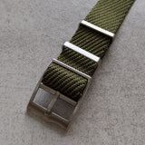 Woven Nylon Single Pass Strap - Army Green - The Strap Tailor
